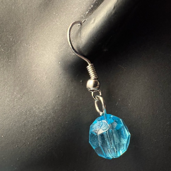 Blue Dangle Earrings - Picture 3 of 4